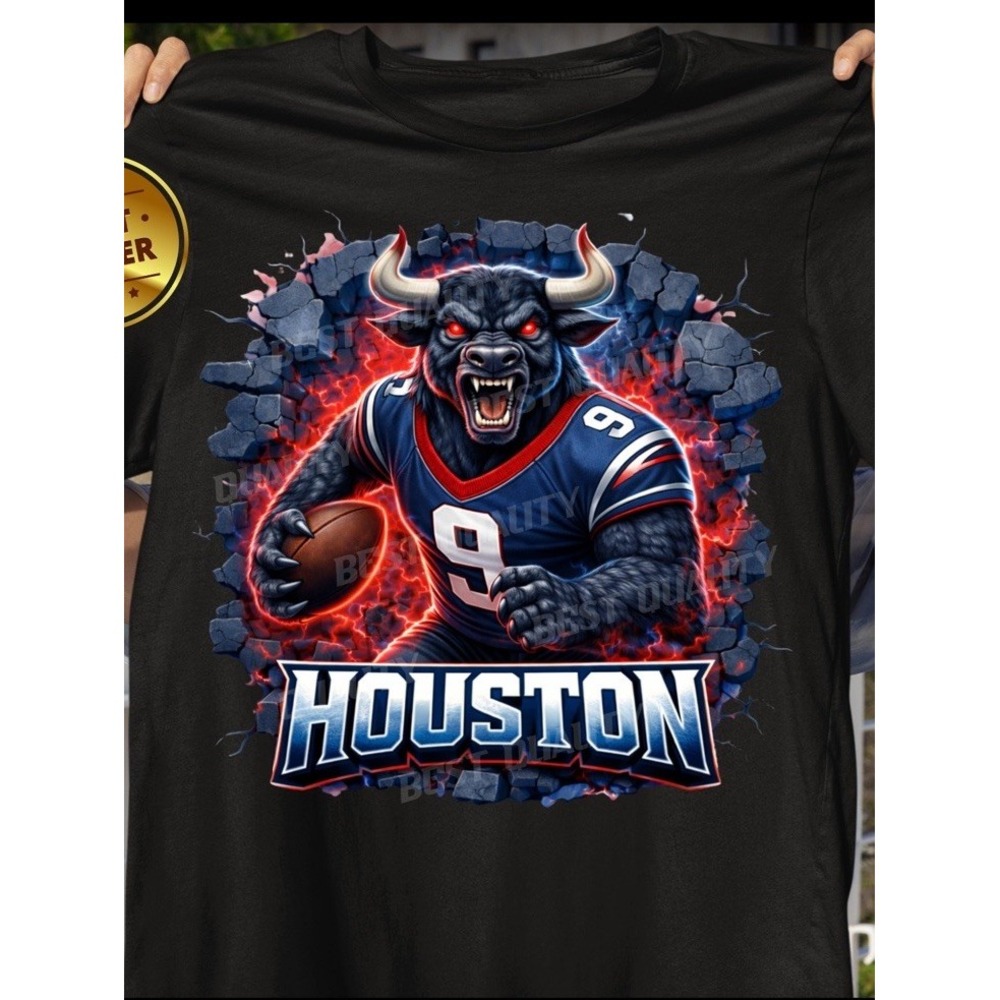 Houston Texans Football Logo T Shirt Unisex Adult 3XL